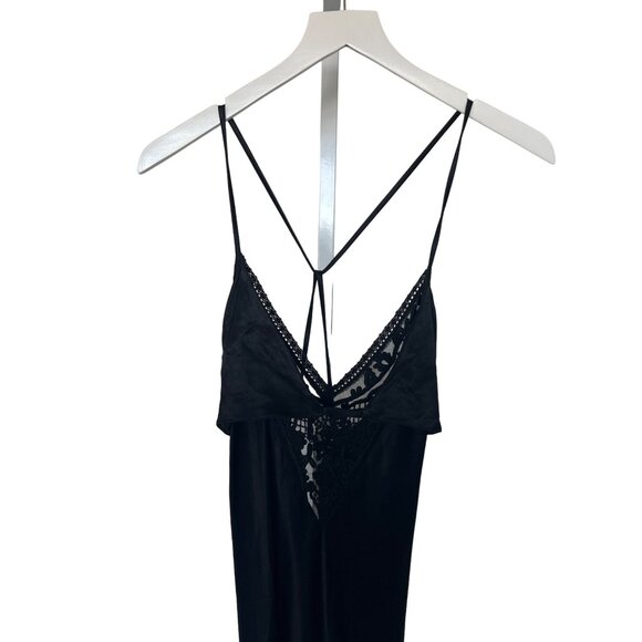 Zara Black Satin Lingerie Open Back Dress - Picture 9 of 13